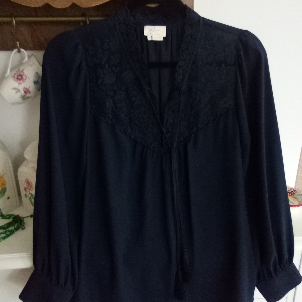Kate Spade Black Lace Blouse